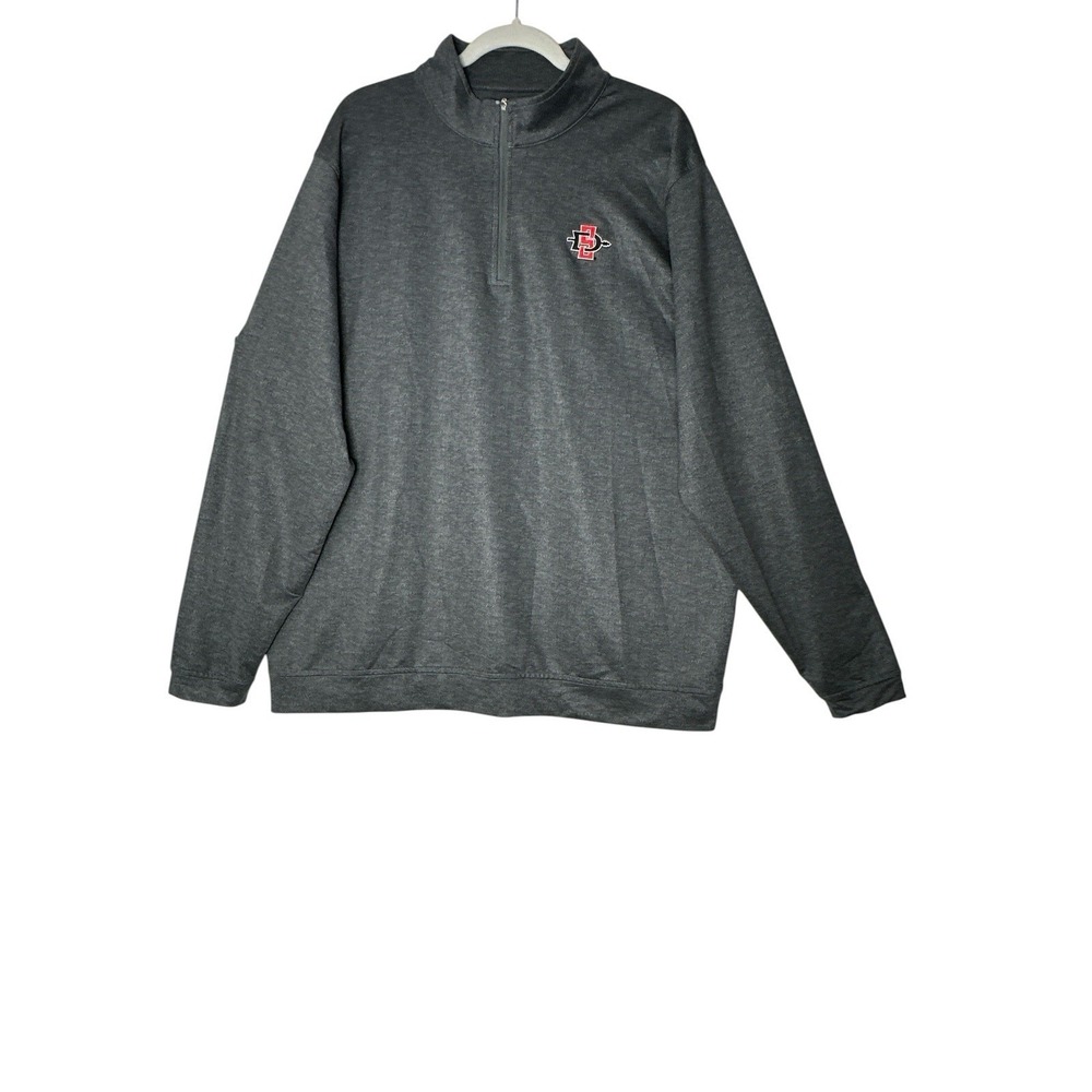 Peter Millar 1/4 Zip Golf Performance Pullover Men XXL San Diego State Aztecs